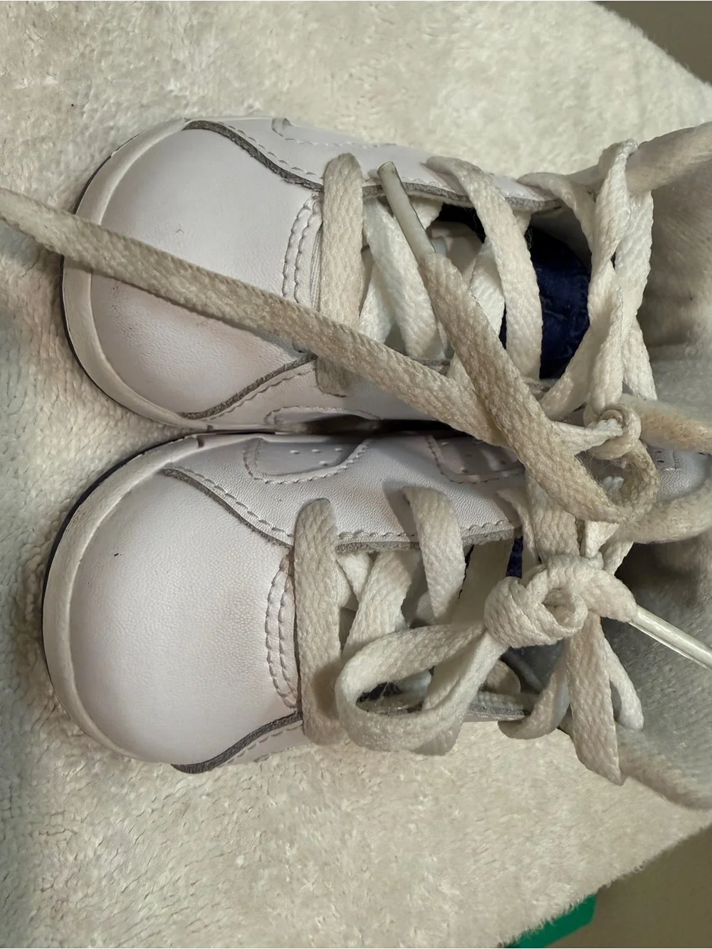Nike Kids White and Navy Jordan Basketball Sneakers